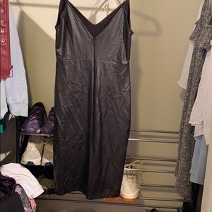 Faux leather dress